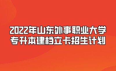 2022年山东外事职业大学专升本建档立卡招生计划.jpeg